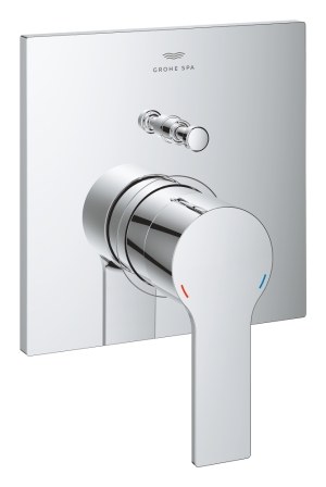 Внешняя часть смесителя для ванны GROHE Allure скрытого монтажа на 2 потребителя, квадратная, хром (19315001)