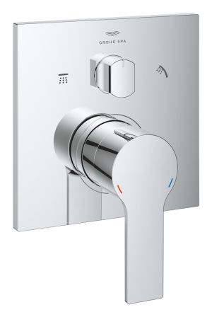 Внешняя часть смесителя для ванны GROHE Allure скрытого монтажа на 3 потребителя, квадратная, хром (29176001)