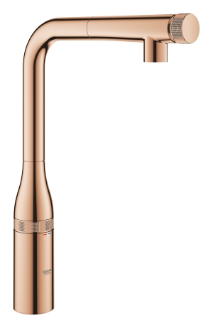 Смеситель для кухни GROHE Essence SmartControl с вытяжным изливом, теплый закат глянец (31615DA0)