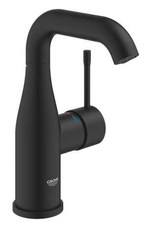 Смеситель для раковины GROHE Essence без донного клапана, M-size, фантомный черный (24176KF1)