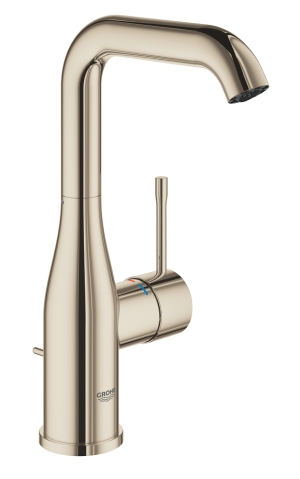 Смеситель для раковины GROHE Essence с донным клапаном, L-size, никель глянцевый (24174BE1)