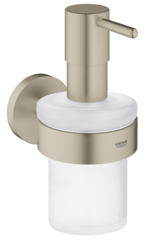 Дозатор жидкого мыла с держателем GROHE Essentials, никель матовый (40448EN1)