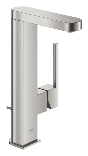 Смеситель для раковины GROHE Plus с донным клапаном, L-Size, суперсталь (23851DC3)