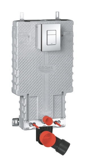 Комплект для унитаза GROHE: смывной бачок скрытого монтажа для унитаза GD 2, кнопка Skate Cosmopolitan (38825000)