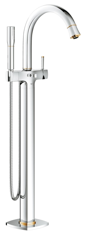 Внешняя часть смесителя для ванны GROHE Grandera напольного монтажа, хром/золото (23318IG0)