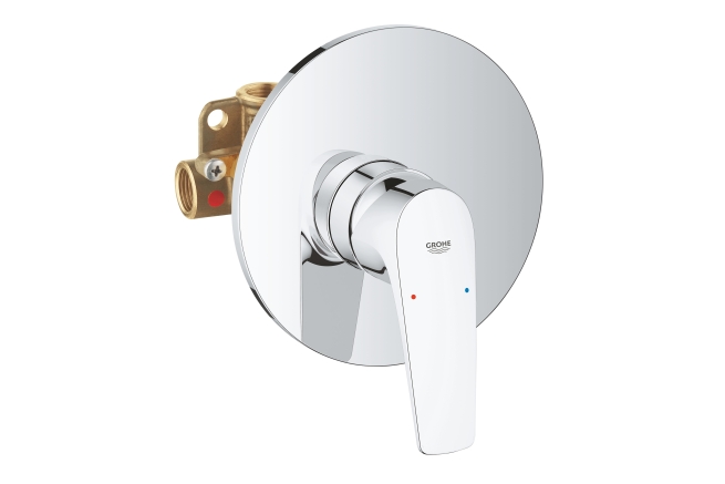 Смеситель для душа GROHE BauFlow скрытого монтажа, в комплекте с монтажной частью, хром (29112000)