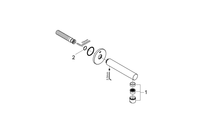 Излив для ванны GROHE Concetto, хром (13280001)