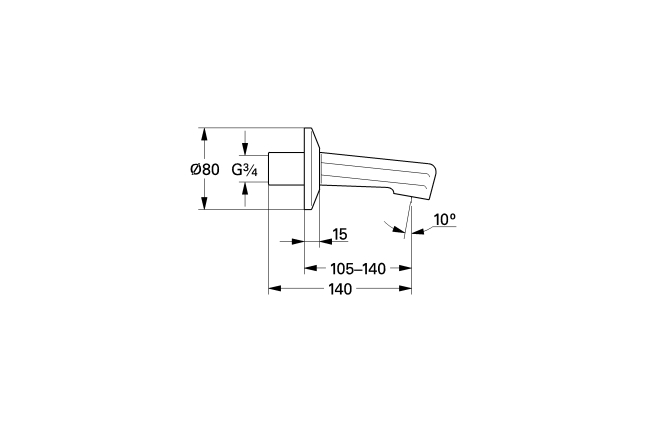 Излив для ванны GROHE, хром (13540000)