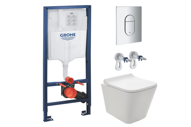 Комплект инсталляции GROHE NW0145/S с унитазом Aquatek МИЯ и сиденьем с микролифтом (NW0165/S)