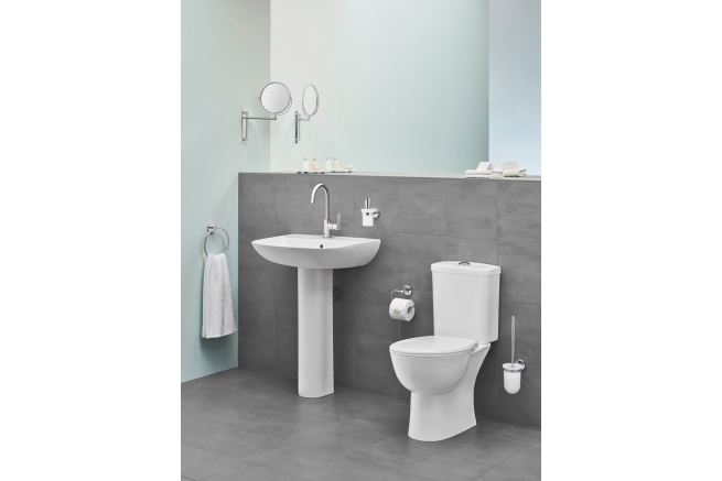 Смеситель для раковины GROHE BauEdge, с донным клапаном, L-Size, хром (23760000)