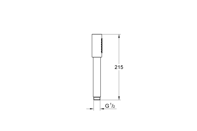 Ручной душ GROHE Sena Stick, ограничение расхода воды 6,6 л/мин, хром (26465000)