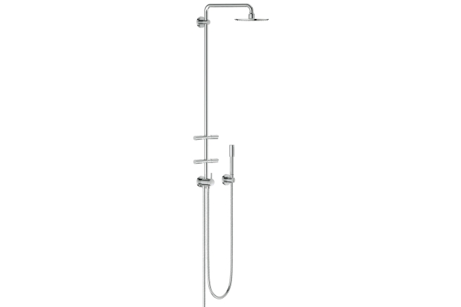 Душевая система с переключателем GROHE Rainshower, верхний, боковые и ручной душ, без смесителя, хром (27361000)