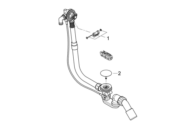 Наливной, сливной и переливной гарнитур GROHE Talentofill, встраиваемая часть, (28990000)