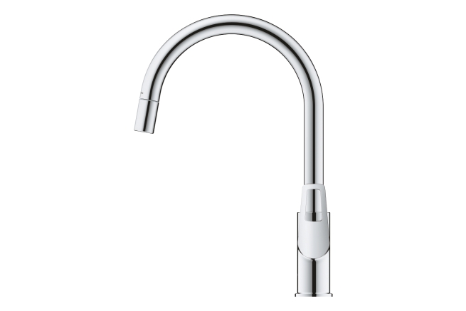 Смеситель для кухонной мойки GROHE BauLoop с вытяжным изливом, хром (30543000)