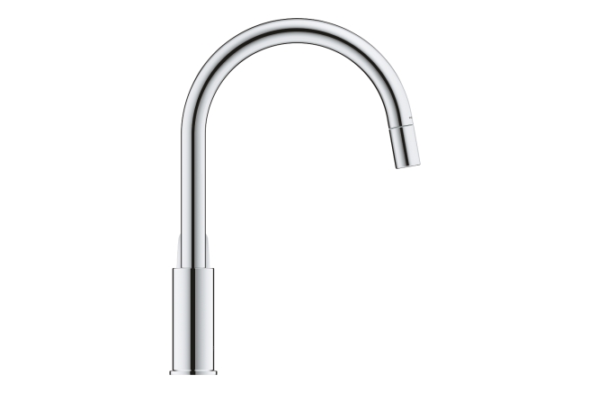 Смеситель для кухонной мойки GROHE BauFlow с вытяжным изливом, хром (30549000)