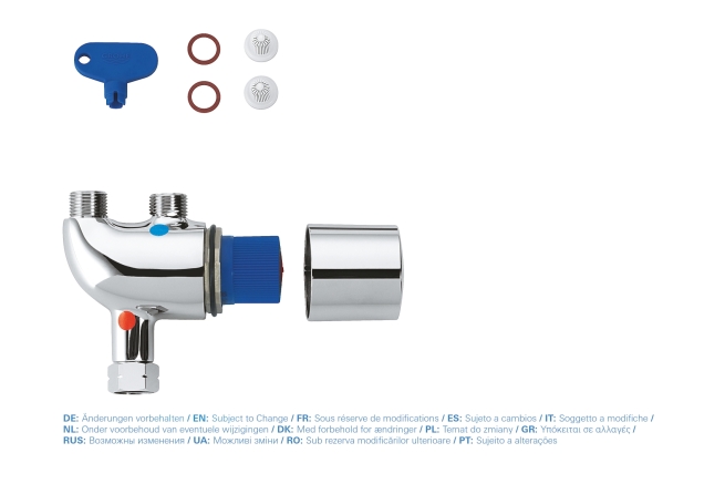 Термическая защита от ожога/ термостат для установки под раковиной GROHE Grohtherm Micro, хром (34487000)