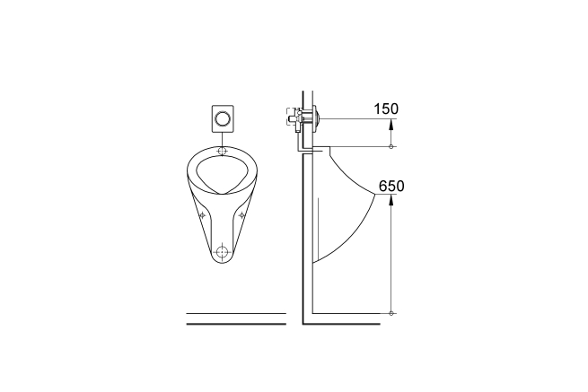 Панель смыва для писсуара GROHE Skate, хром (38595000)