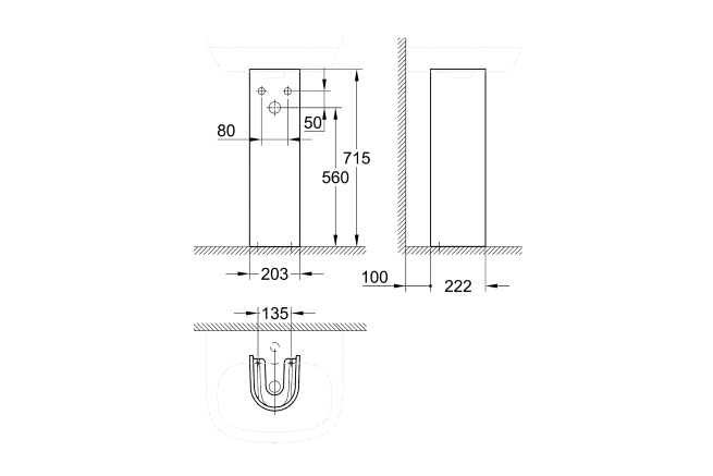 Пьедестал для раковины GROHE Euro Ceramic, альпин-белый (39202000)