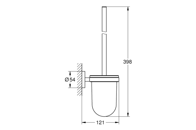 Tуалетный "ершик" в комплекте, GROHE Essentials, хром, (40374001)