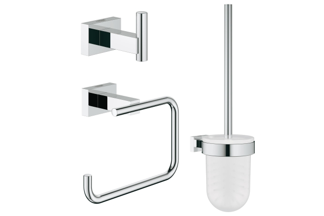 Набор аксессуаров 3 в 1, GROHE Essentials Cube, хром, (40757001)