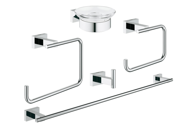 Набор аксессуаров GROHE Essentials Cube (5 предметов), хром (40758001)