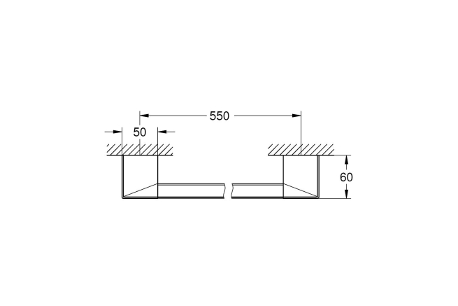 Ручка для ванной GROHE Selection Cube, хром (40807000)