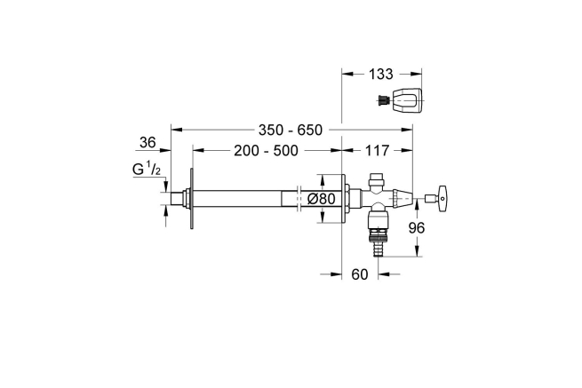 Наружный вентиль GROHE Eggeman Eurotec, хром (41206000)