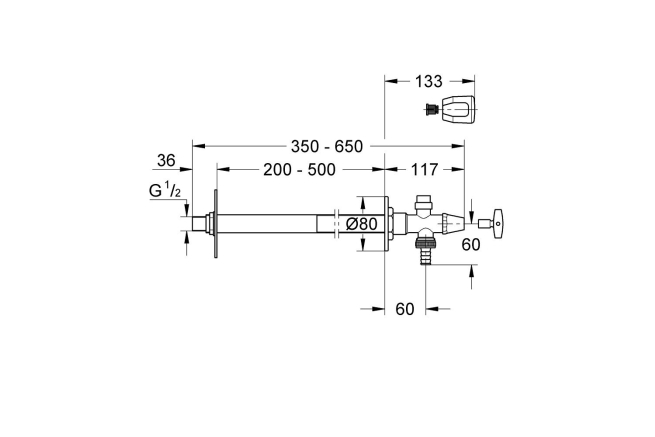 Наружный вентиль GROHE Eggeman Eurotec, хром (41208000)