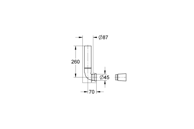 Встроенная смывная трубка GROHE (43908000)