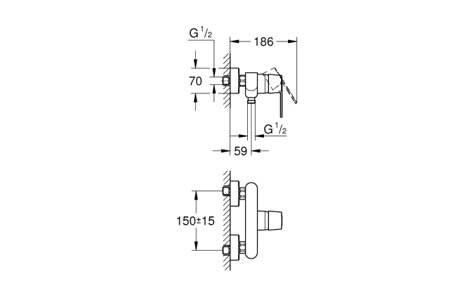 Смеситель для душа GROHE Get, хром (32888000)