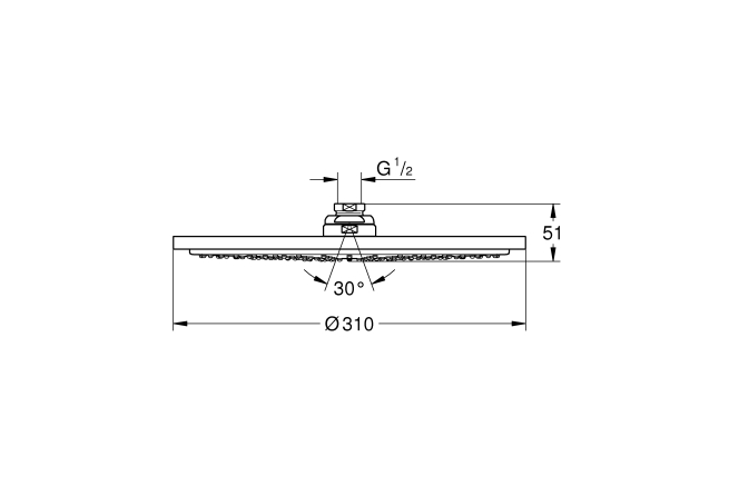 Верхний душ GROHE Rainshower Cosmopolitan 310 мм, хром (27478000)