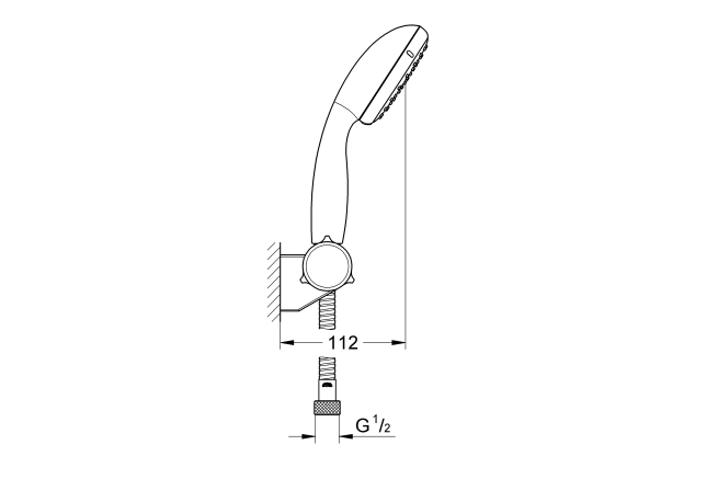 Душевой набор GROHE New Tempesta II, 5,7 л/мин, хром (2760110E)