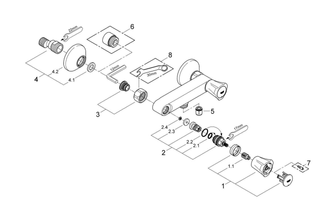 Смеситель для душа GROHE Costa L, хром (26330001)