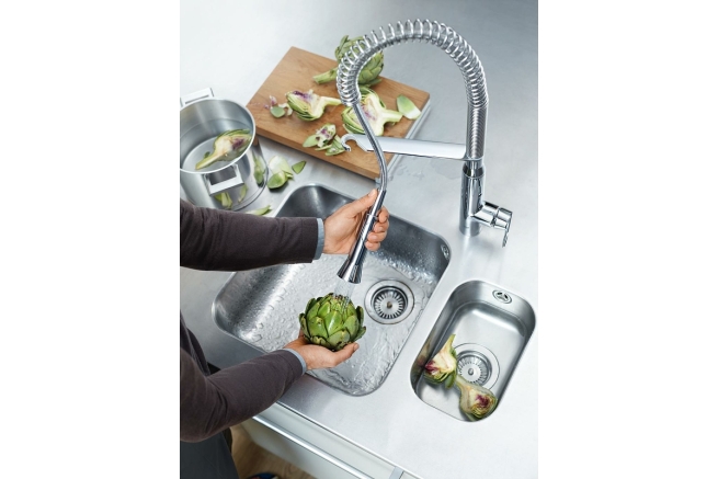 Смеситель для кухонной мойки GROHE K7 профессиональный, хром (32950000)