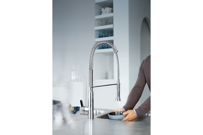 Смеситель для кухонной мойки GROHE K7 профессиональный, хром (32950000)