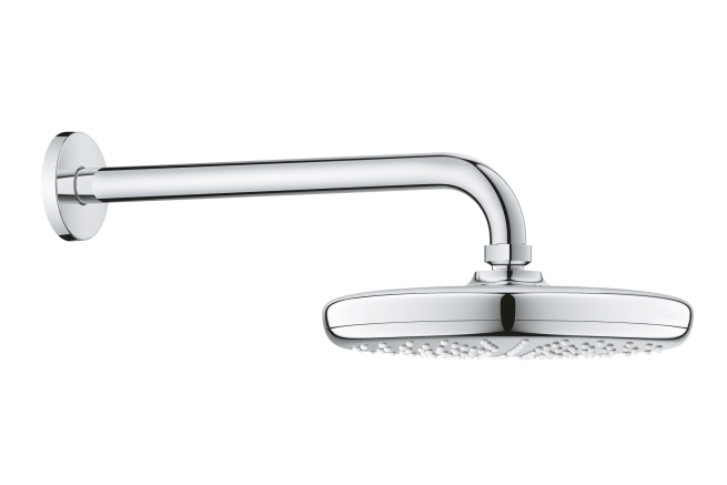 Верхний душ с душевым кронштейном 286 мм, 1 режим струи, GROHE Tempesta 210, хром, (26411000)