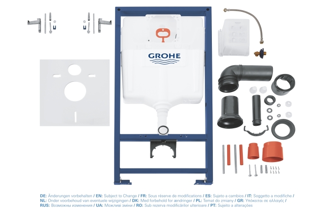 Система инсталляции для подвесного унитаза, GROHE Rapid SL, монтажная высота 1.13 м (38539001)