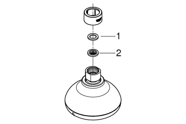 Верхний душ GROHE New Tempesta 100 I, 5,7 л/мин, хром (26050001)