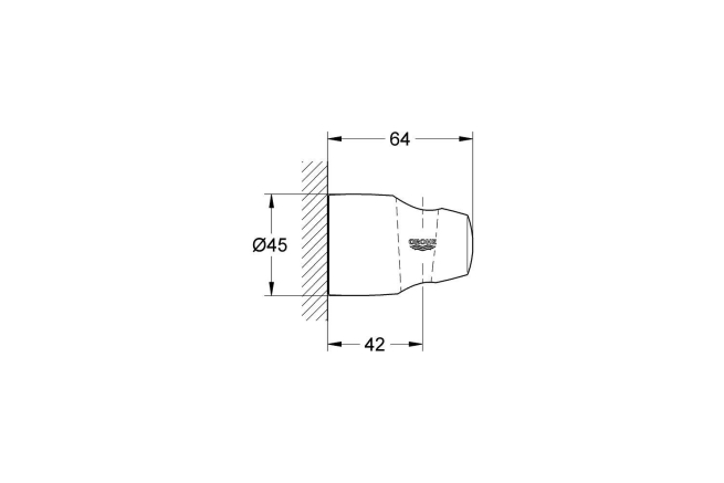 Держатель настенный для ручного душа GROHE Movario, хром (28403000)