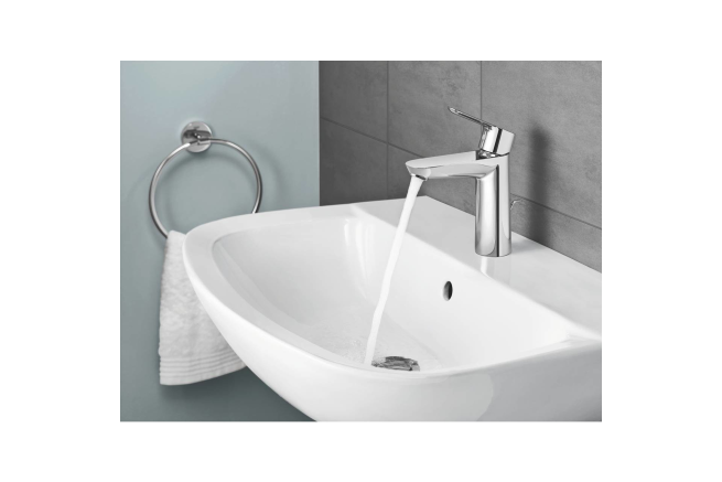 Смеситель для раковины GROHE BauEdge с донным клапаном, M-Size, хром (23758000)