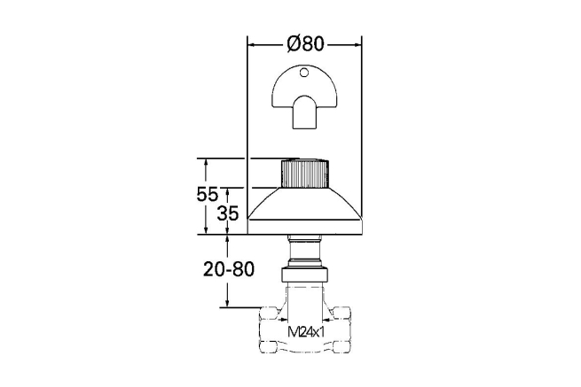 Накладная панель вентиля GROHE Atlanta, хром (19840000)