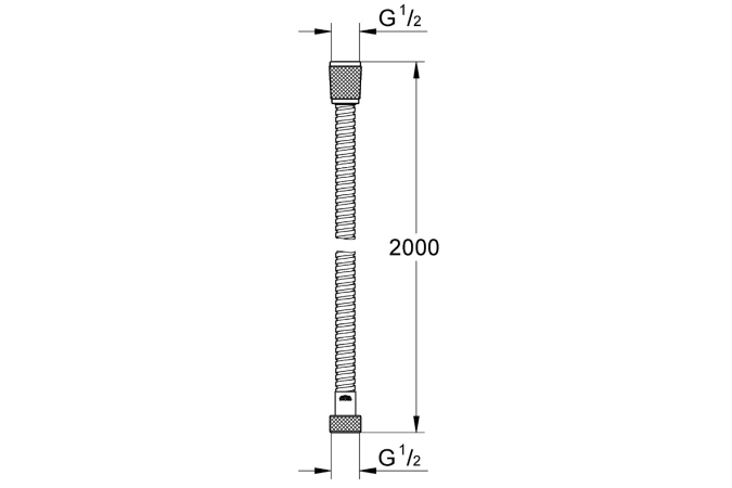 Душевой шланг GROHE Relexaflex Metal Long-Life 2000 мм, хром (28145001)