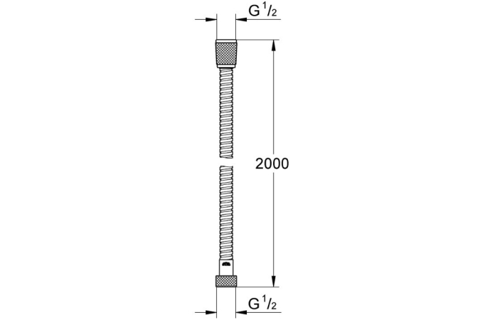 Душевой шланг GROHE Relexaflex Metal 2000 мм, хром (28140001)