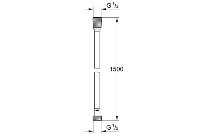 Душевой шланг GROHE Silverflex 1500 мм, с защитой от перекручивания, хром (28364001)