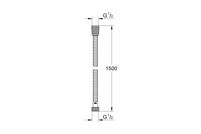Душевой шланг GROHE Relexaflex Metal 1500 мм, хром (28205001)