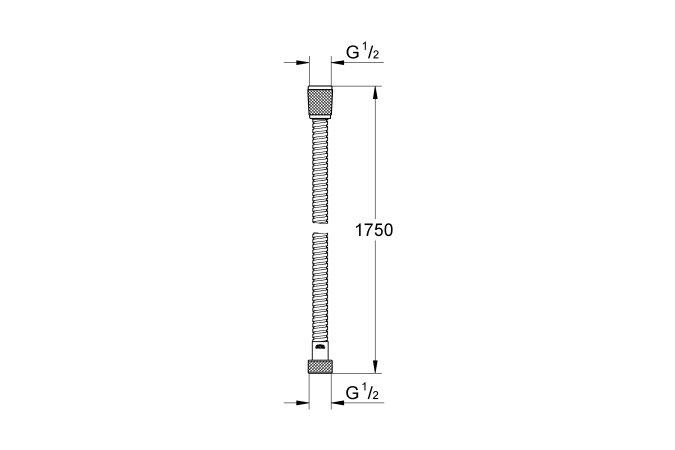 Душевой шланг GROHE Relexaflex Metal 1750 мм, хром (28139000)