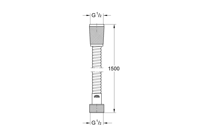 Душевой шланг GROHE Relexaflex Metal Long-Life 1500 мм, хром (28143000)