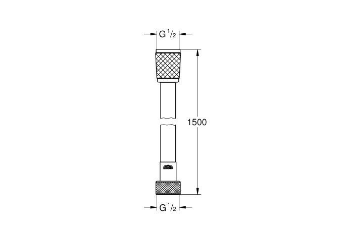 Душевой шланг GROHE Rotaflex 1500 мм, с защитой от перекручивания, хром (28409001)
