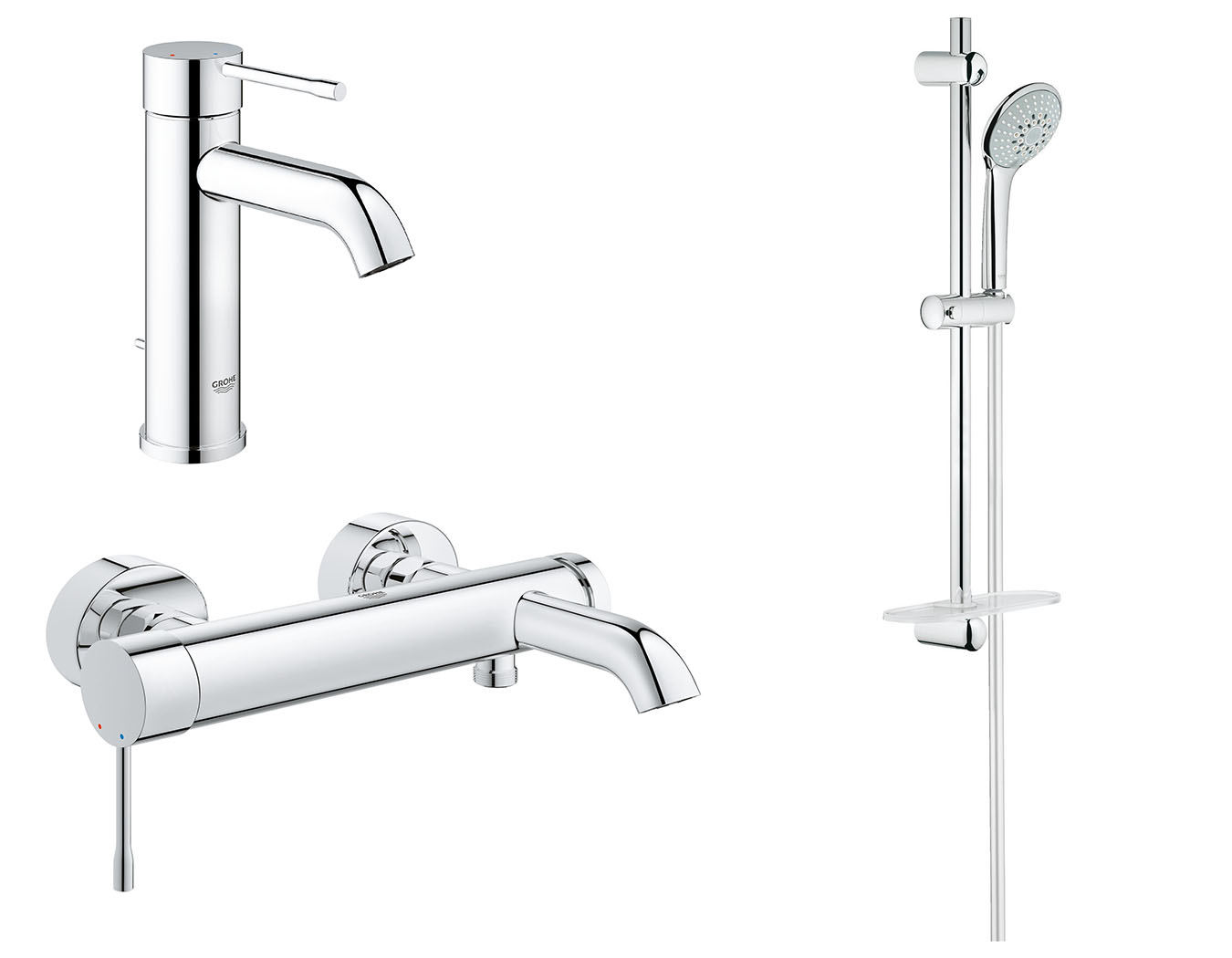 Смеситель для раковины grohe essence. 23590001 Grohe. Grohe Essence для раковины 23590001. Комплект для ванной комнаты Grohe Essence+ (nb0018). Grohe Essence New 33624001.