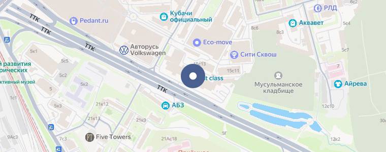 Карта с пунктом самовывоза